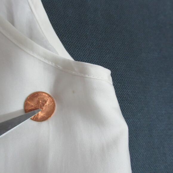 Bisou Bisou Dress Womens Size 6 White Strappy Mini Doily Angelic Sundress Preppy - Picture 5 of 11